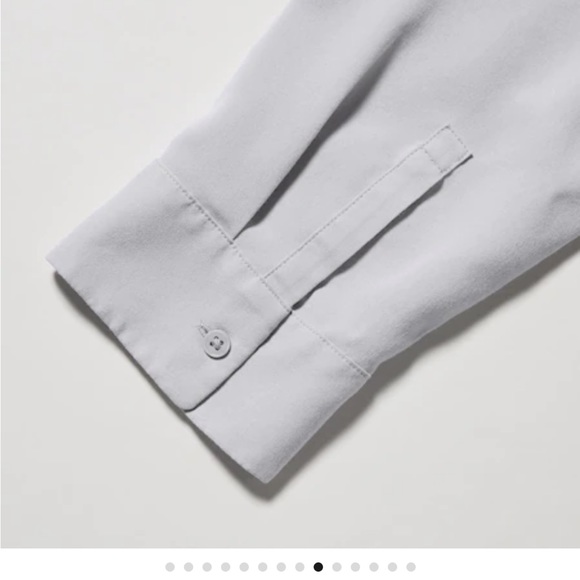 Uniqlo RAYON SKIPPER COLLAR 3/4 SLEEVE BLOUSE - Picture 5 of 6